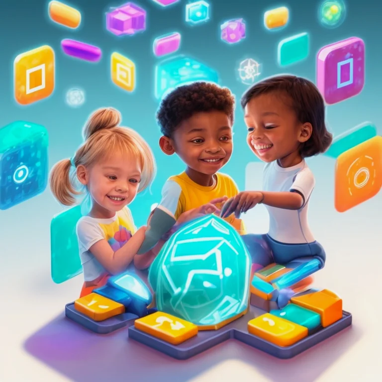 Enfant jouant à un jeu IA